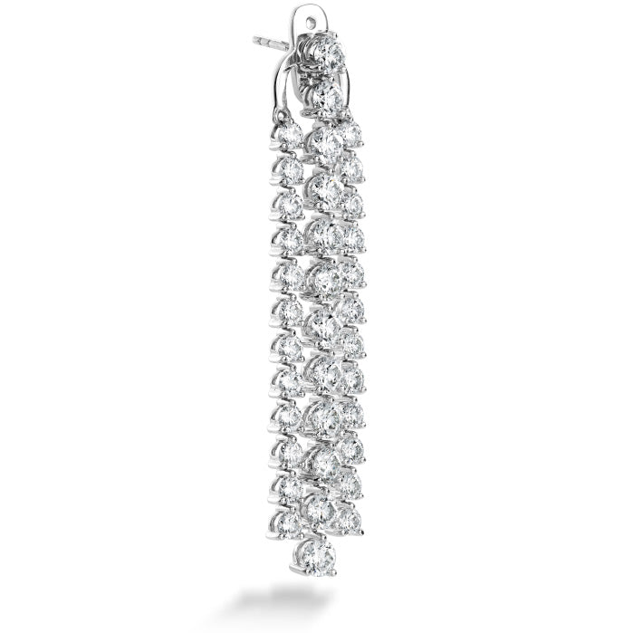 7 67 ctw cascade stiletto earring 3 row in 18k white gold