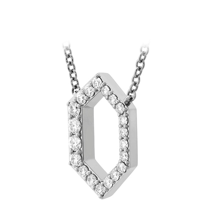 0 21 ctw charmed hex pendant in 18k white gold