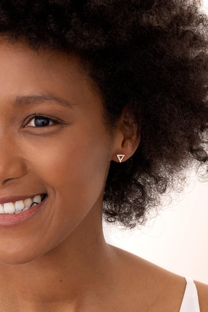 0 2 ctw charmed triangle earrings in 18k white gold