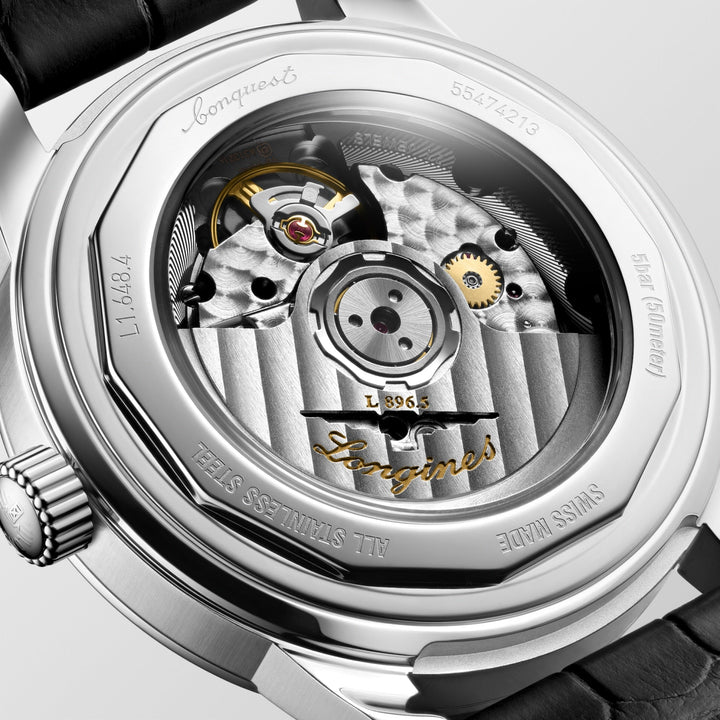 Conquest Heritage Central Power Reserve Automatic Watch, Ø 38.00 Mm, Stainless Steel.