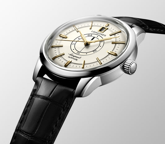 Conquest Heritage Central Power Reserve Automatic Watch, Ø 38.00 Mm, Stainless Steel.