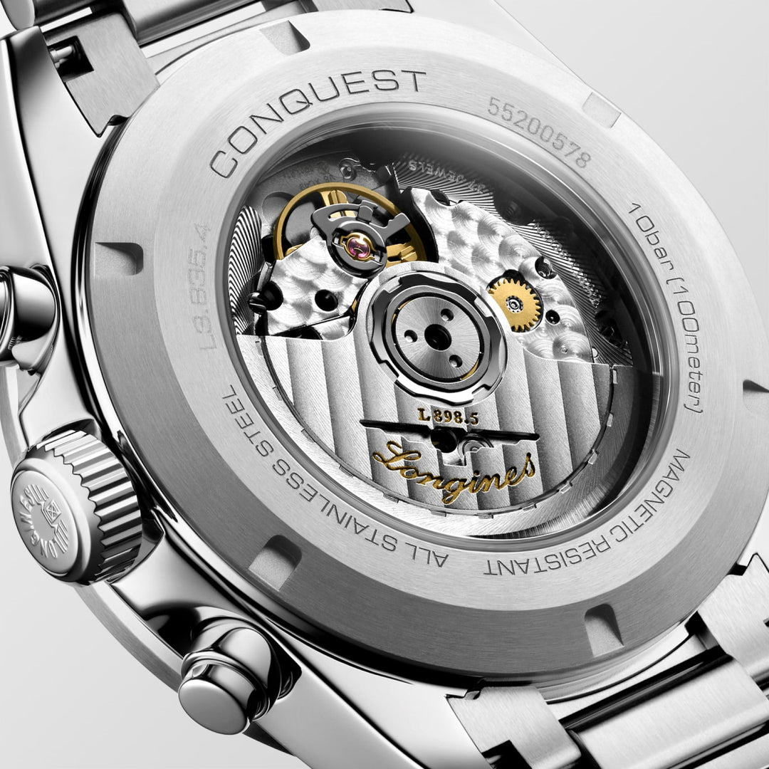 Conquest Chronograph Automatic Watch, Ø 42.00 Mm, Stainless Steel And Ceramic Bezel.