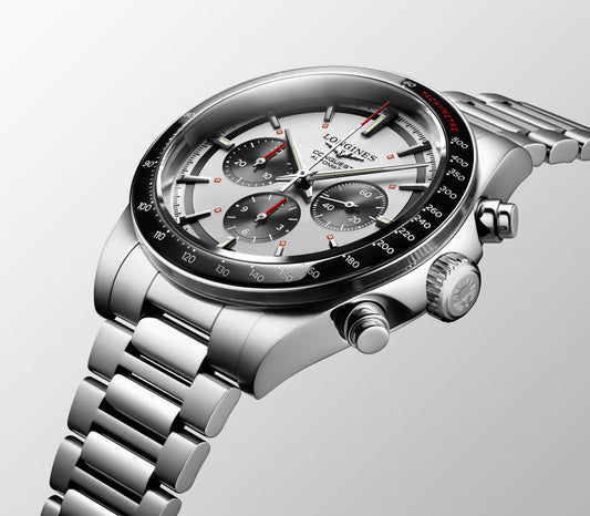 Conquest Chronograph Automatic Watch, Ø 42.00 Mm, Stainless Steel And Ceramic Bezel.