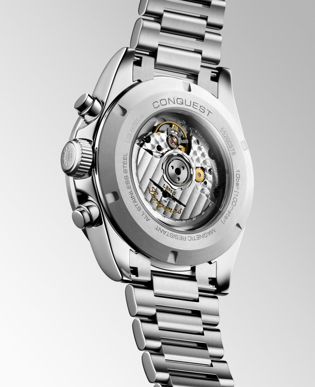 Conquest Chronograph Automatic Watch, Ø 42.00 Mm, Stainless Steel And Ceramic Bezel.