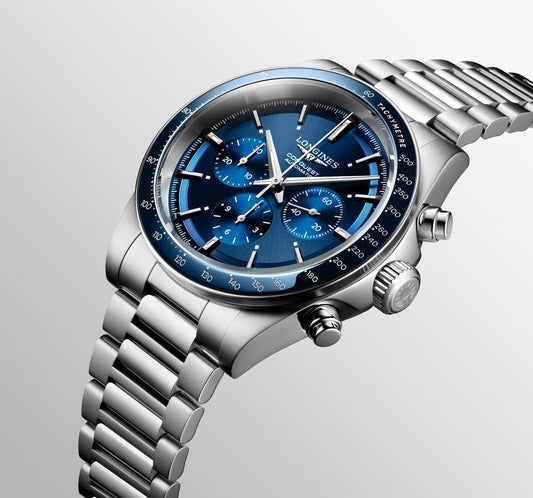 Conquest Chronograph Automatic Watch, Ø 42.00 Mm, Stainless Steel And Ceramic Bezel.