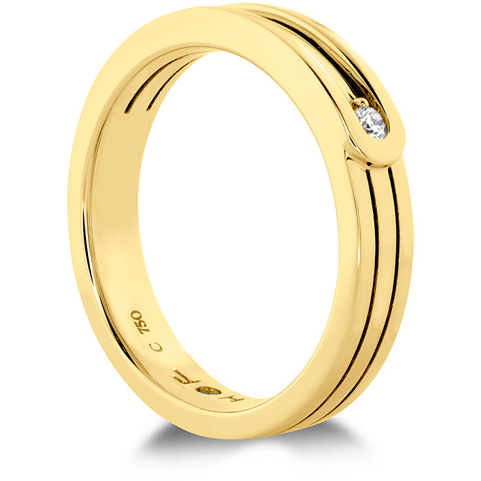 0 03 ctw coupled encompass triple row band 4mm in 18k yellow gold