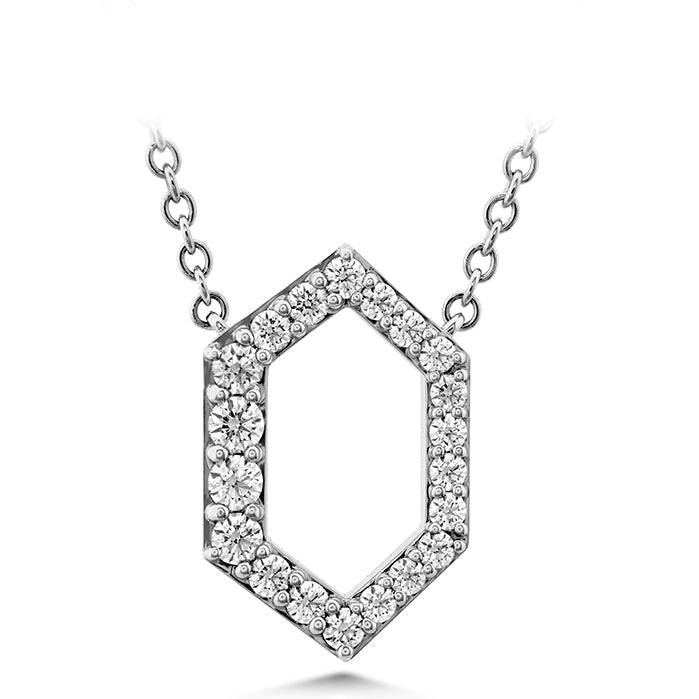 0 21 ctw charmed hex pendant in 18k white gold