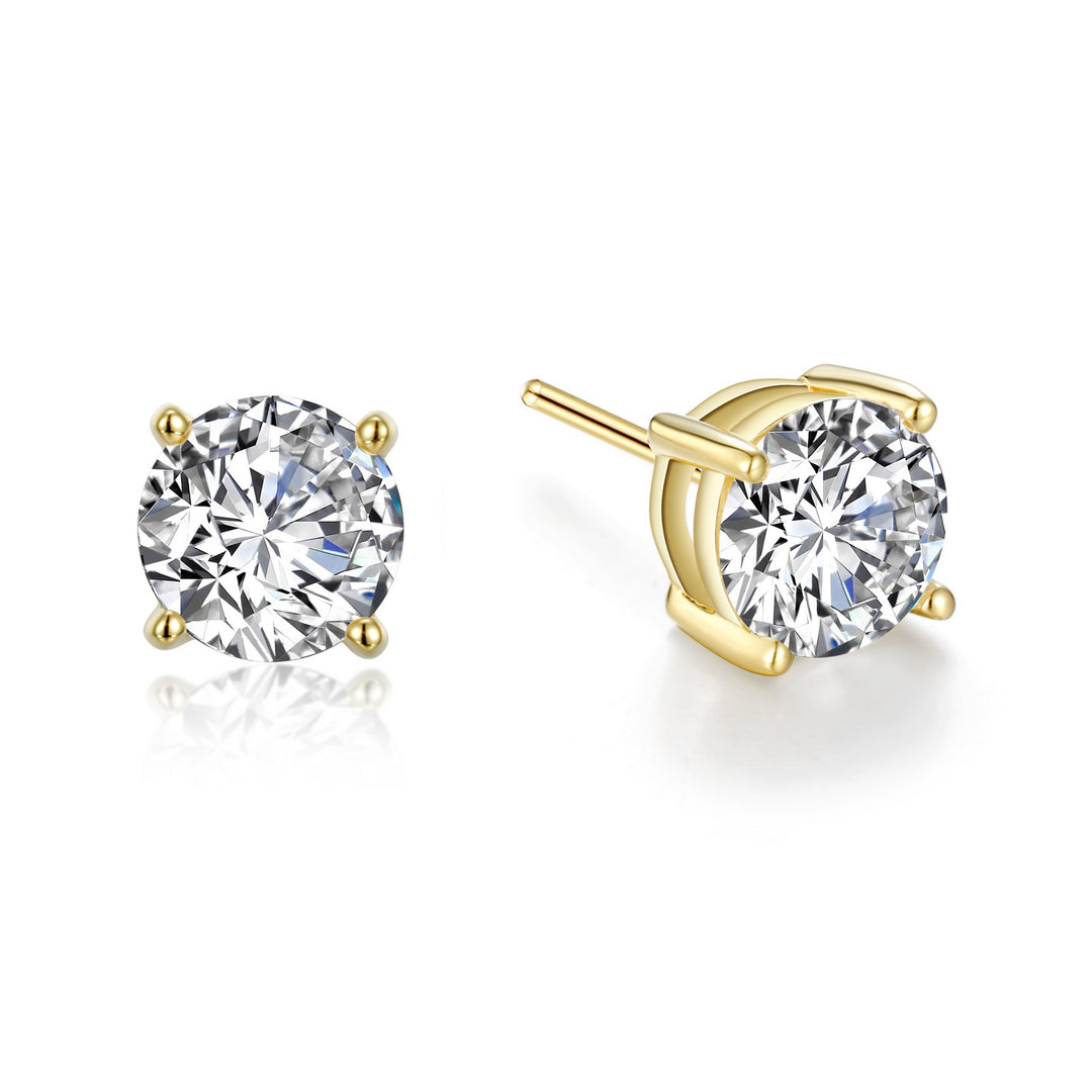 4 CTW Solitaire Stud Earrings