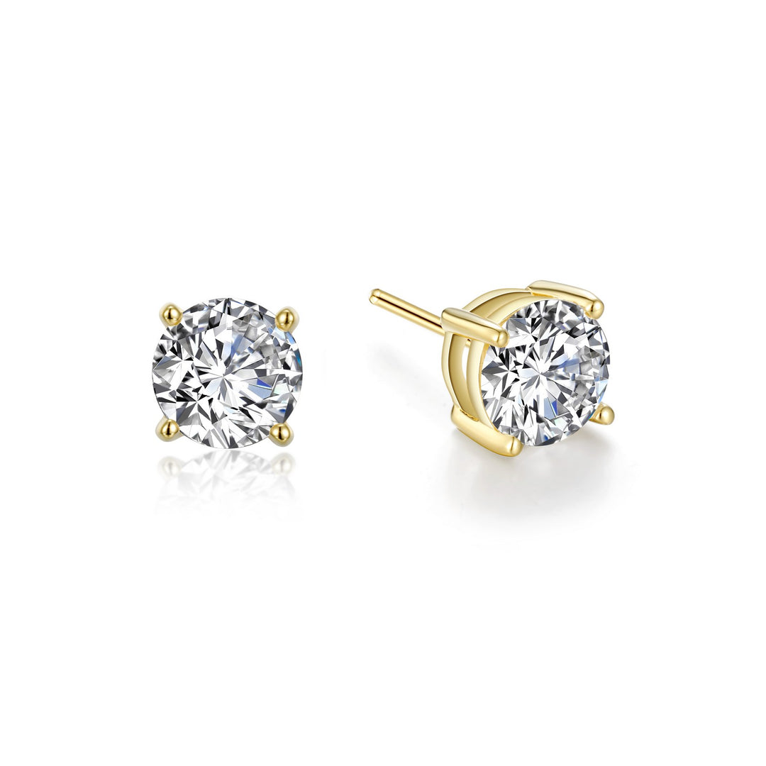 2 CTW Solitaire Stud Earrings