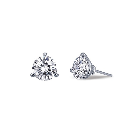 2 ctw solitaire stud earrings