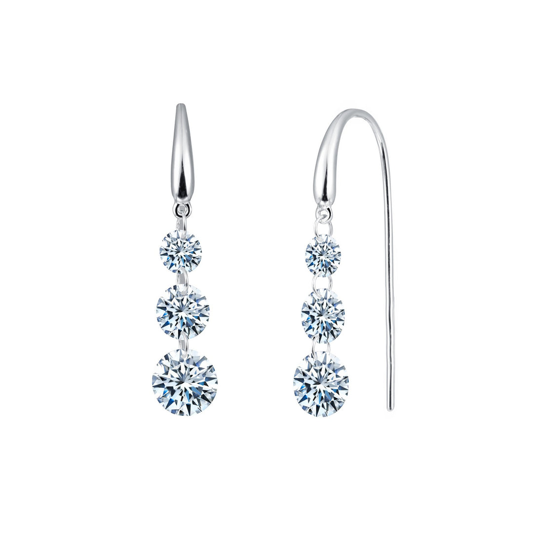 2 4 ctw frameless dangle earrings