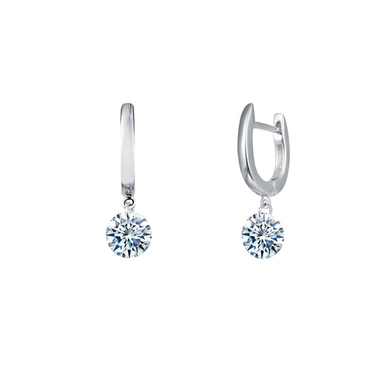 3 ctw frameless drop solitaire earrings
