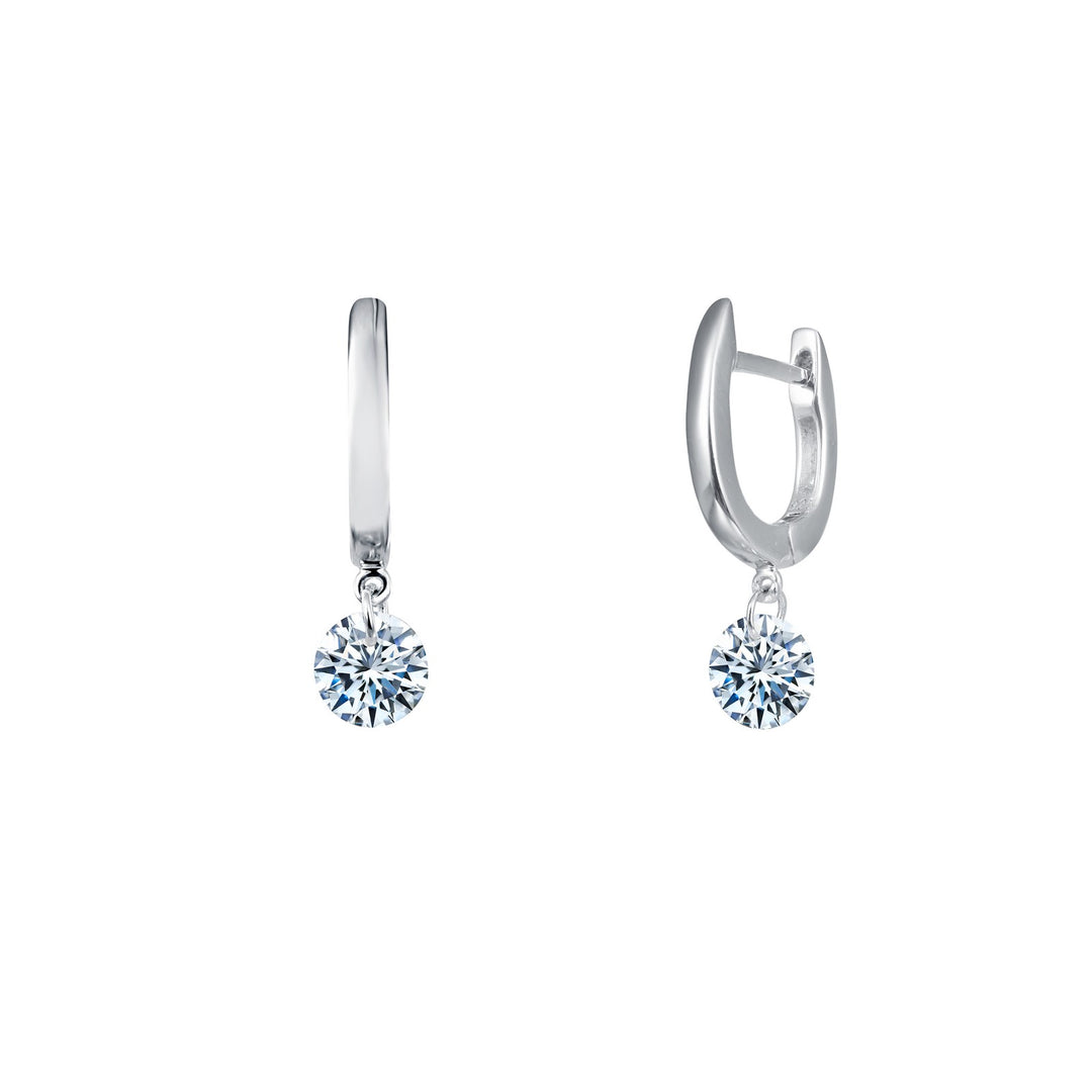 2 ctw frameless drop solitaire earrings