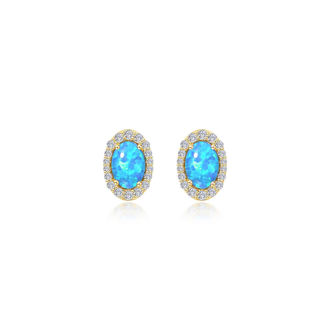 vintage inspired oval stud earrings