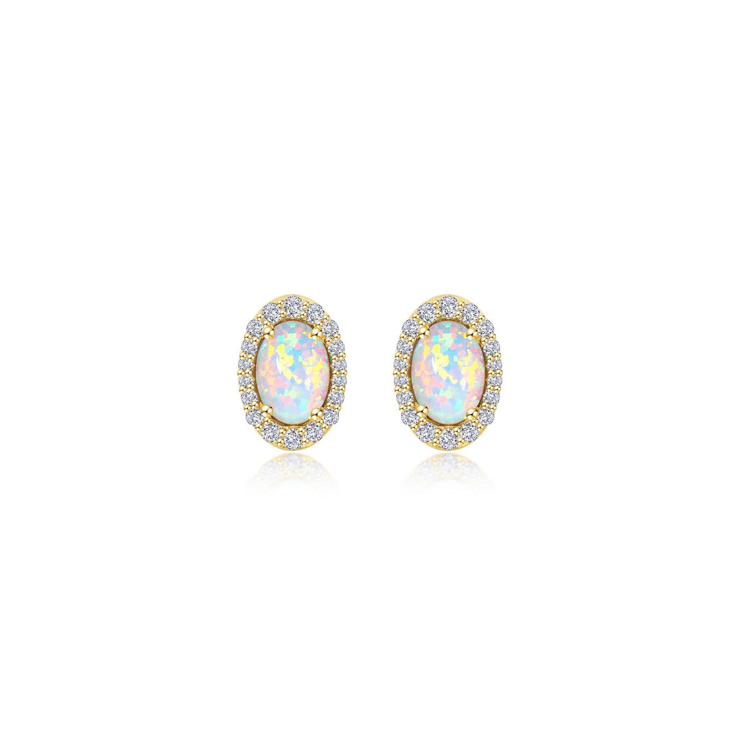vintage inspired oval stud earrings 1