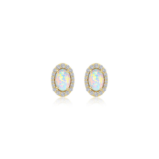 vintage inspired oval stud earrings 1
