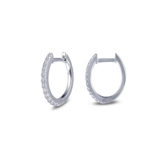 10 mm x 11 mm oval huggie hoop earrings