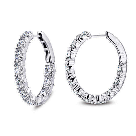 20 mm x 25 mm oval hoop earrings