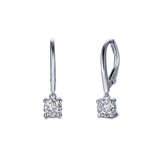 0 92 ctw leverback solitaire drop earrings