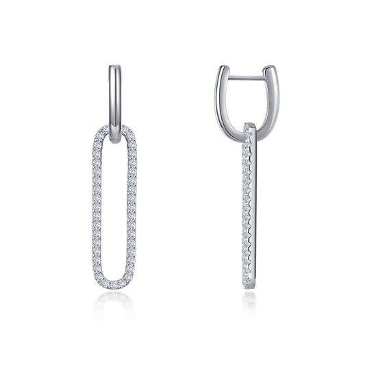 paperclip drop earrings