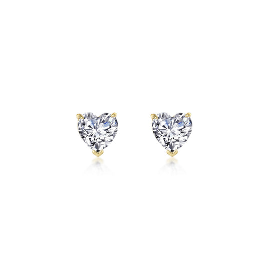3 5 ctw heart solitaire stud earrings 1