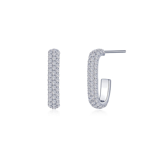 paperclip hoop earrings