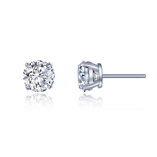 4 ctw solitaire stud earrings 5