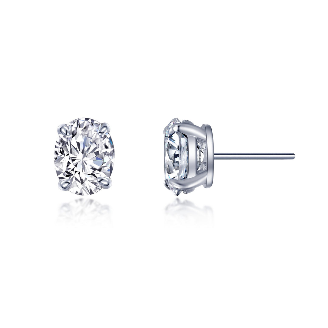 4 ctw oval solitaire stud earrings