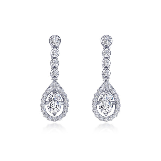 oval halo drop earrings 1
