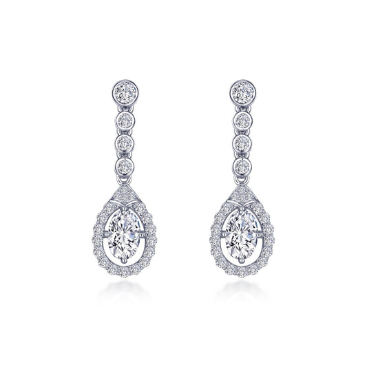 oval halo drop earrings 1