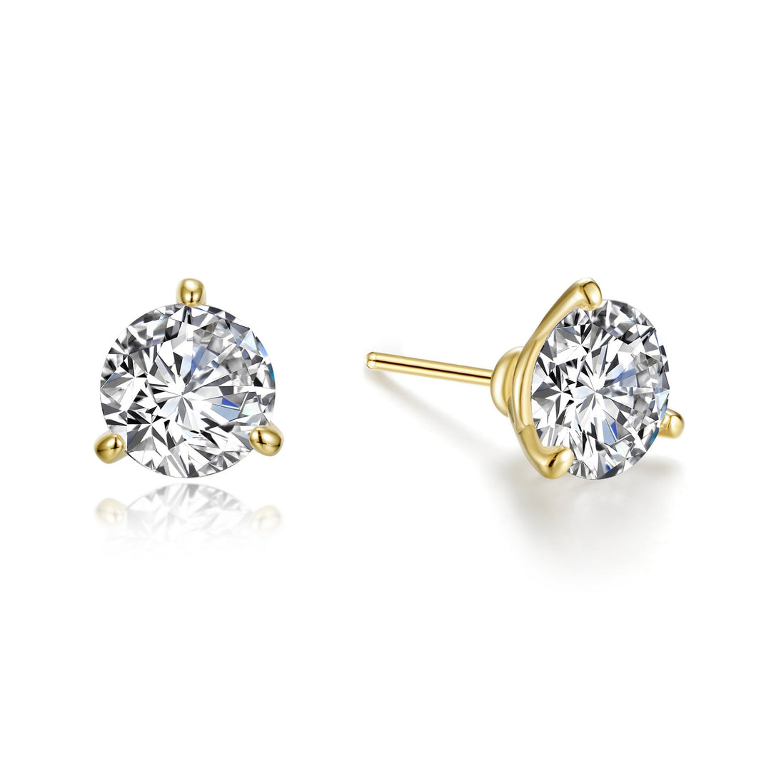 3 CTW Martini Solitaire Stud Earrings