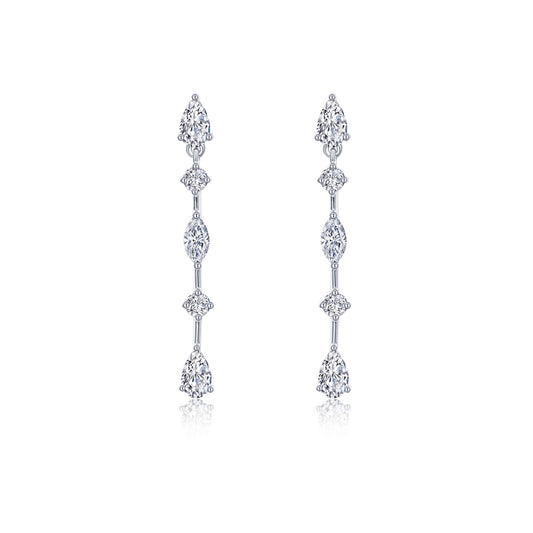 exquisite linear drop earrings