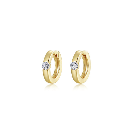 high polished huggie earrings 1