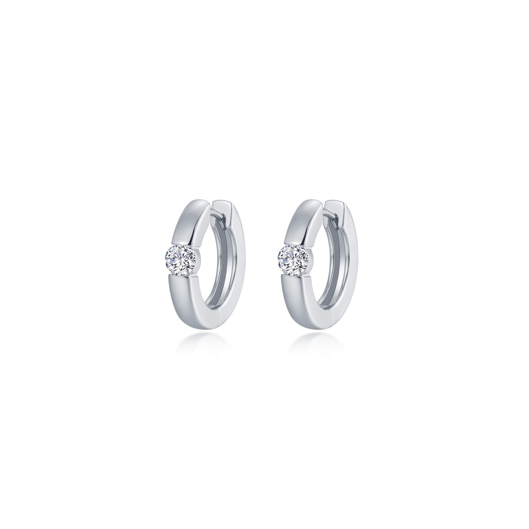 high polished huggie earrings