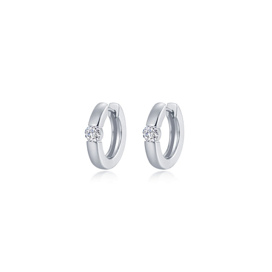 high polished huggie earrings