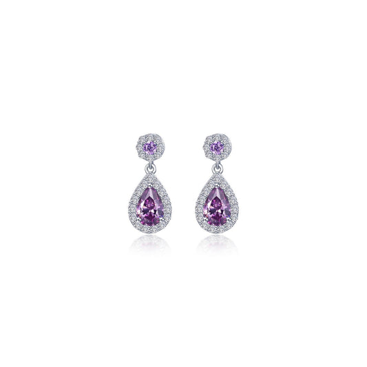 oval halo drop earrings 3