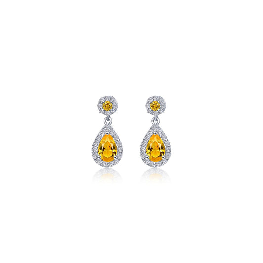 oval halo drop earrings 4