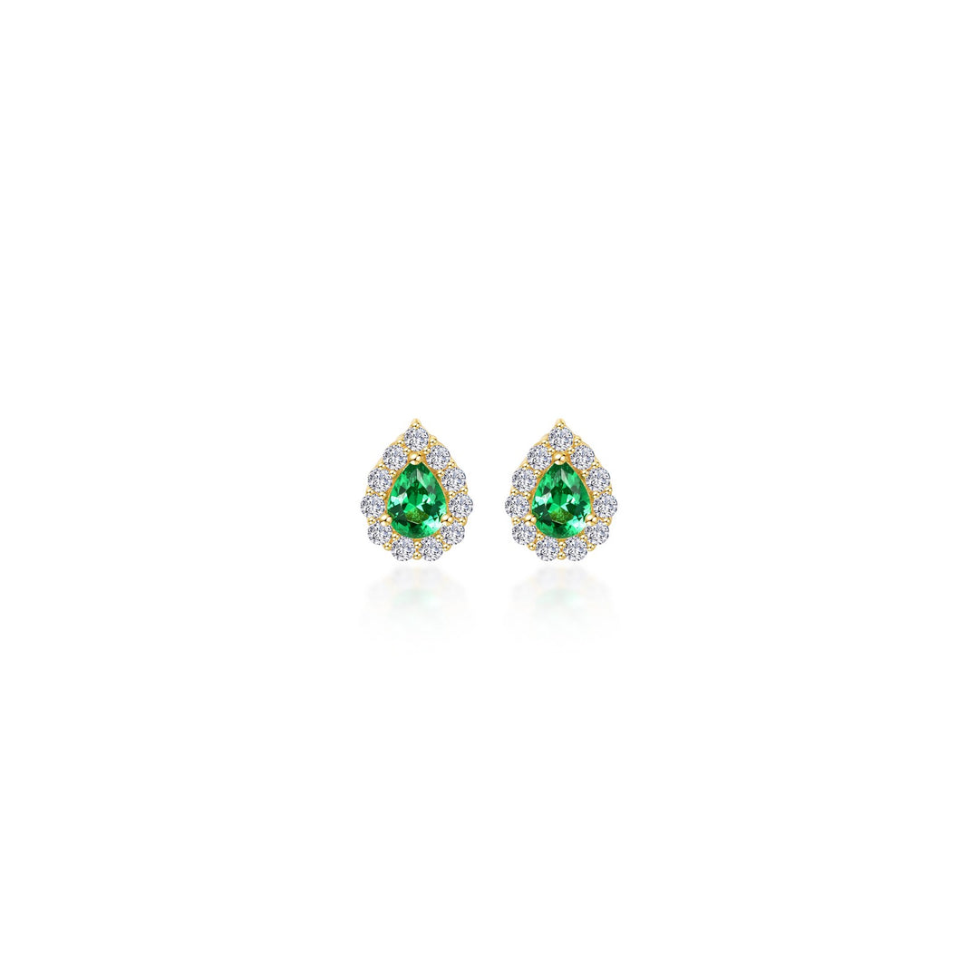 0 72 ctw pear shaped halo stud earrings