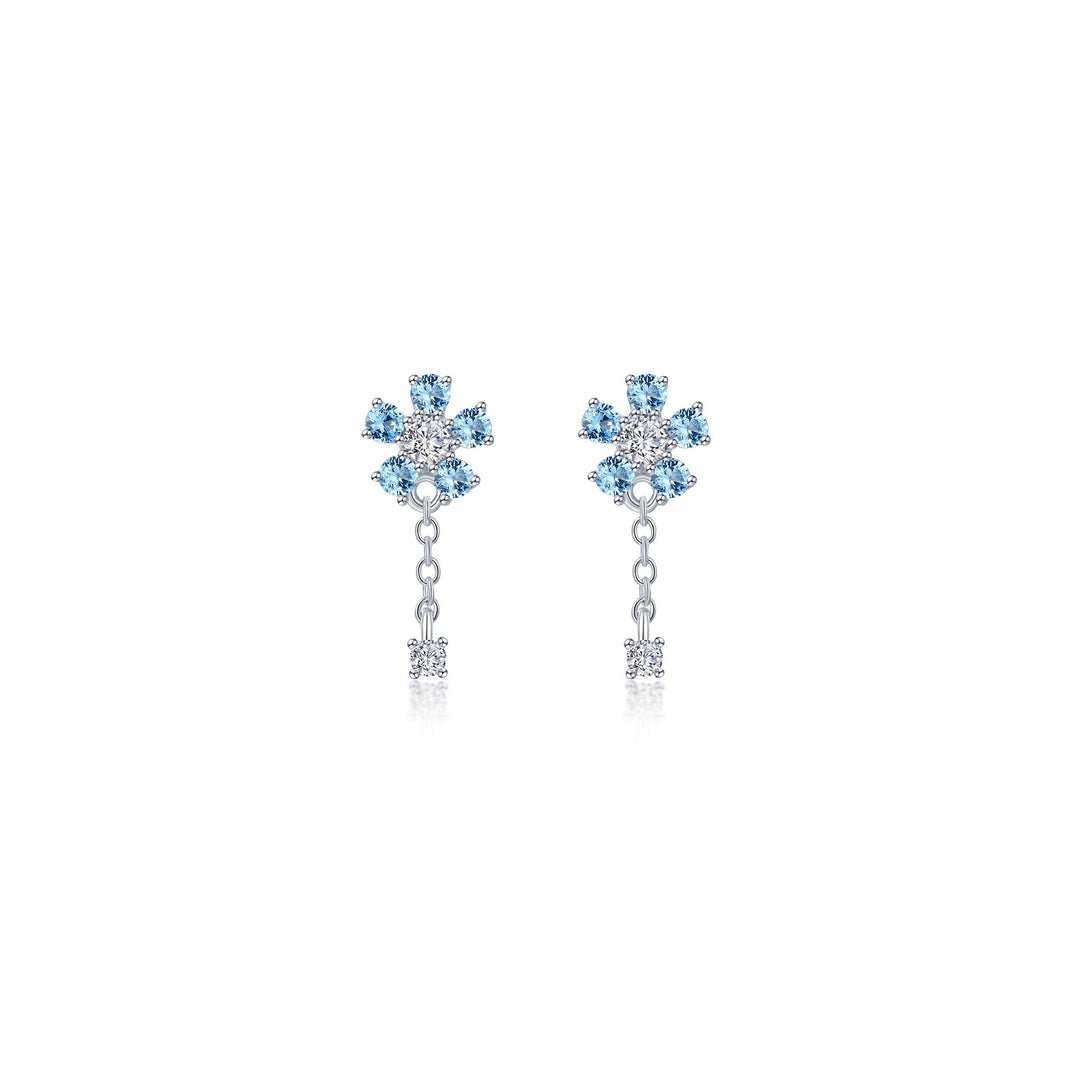 0 29 ctw mini flower drop earrings
