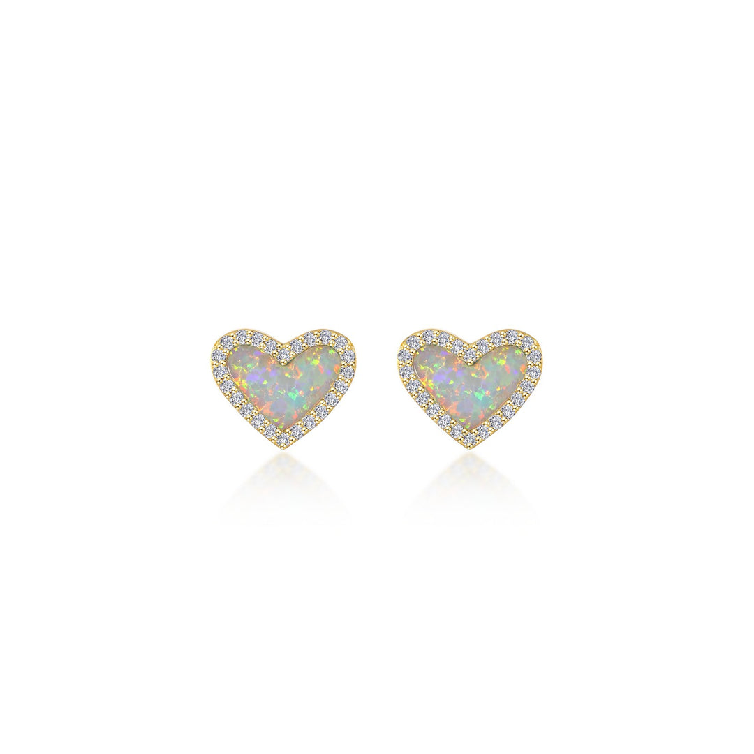 halo heart stud earrings 1