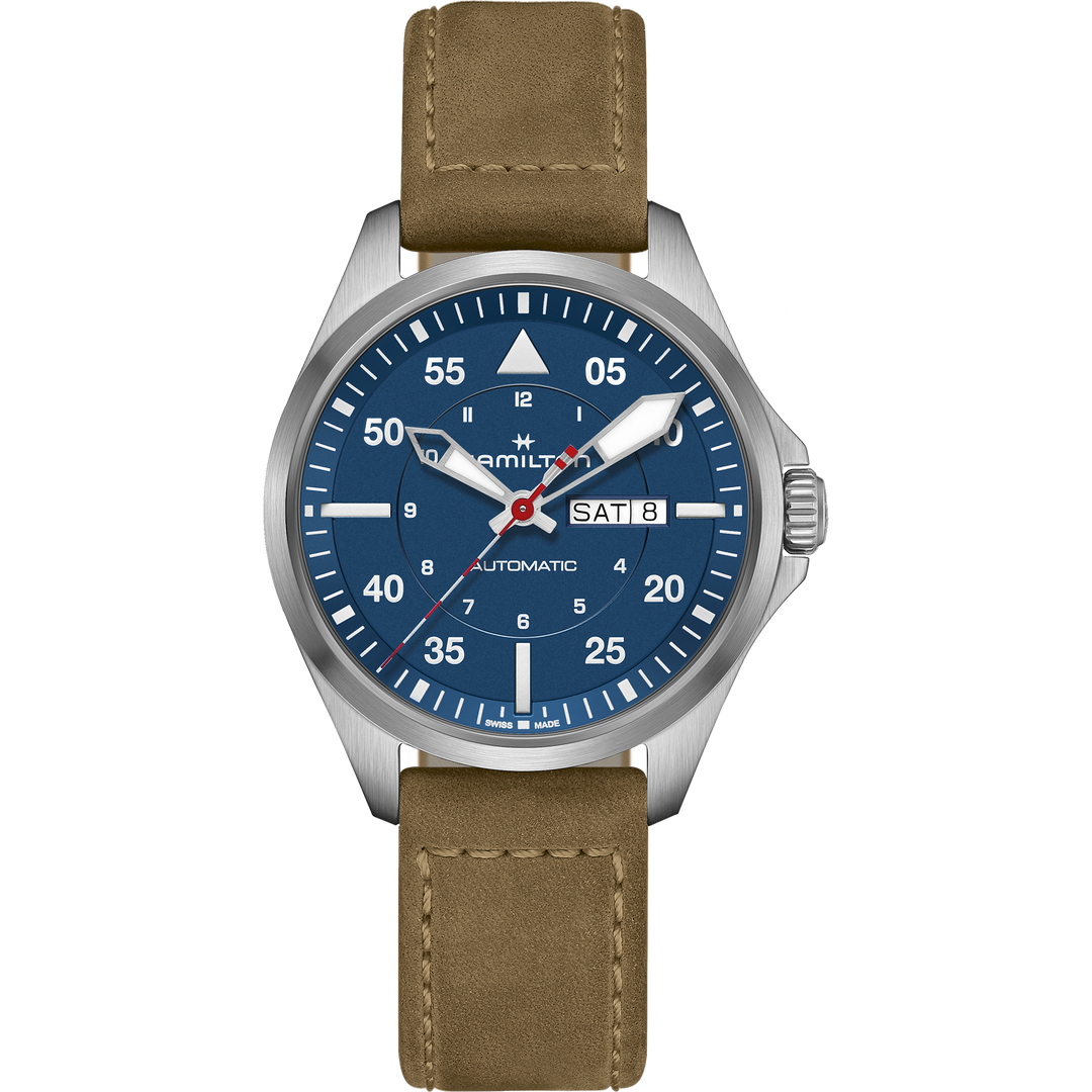 Hamilton Khaki Aviation Pilot Day Date Auto - Air-Glaciers Edition H64655941