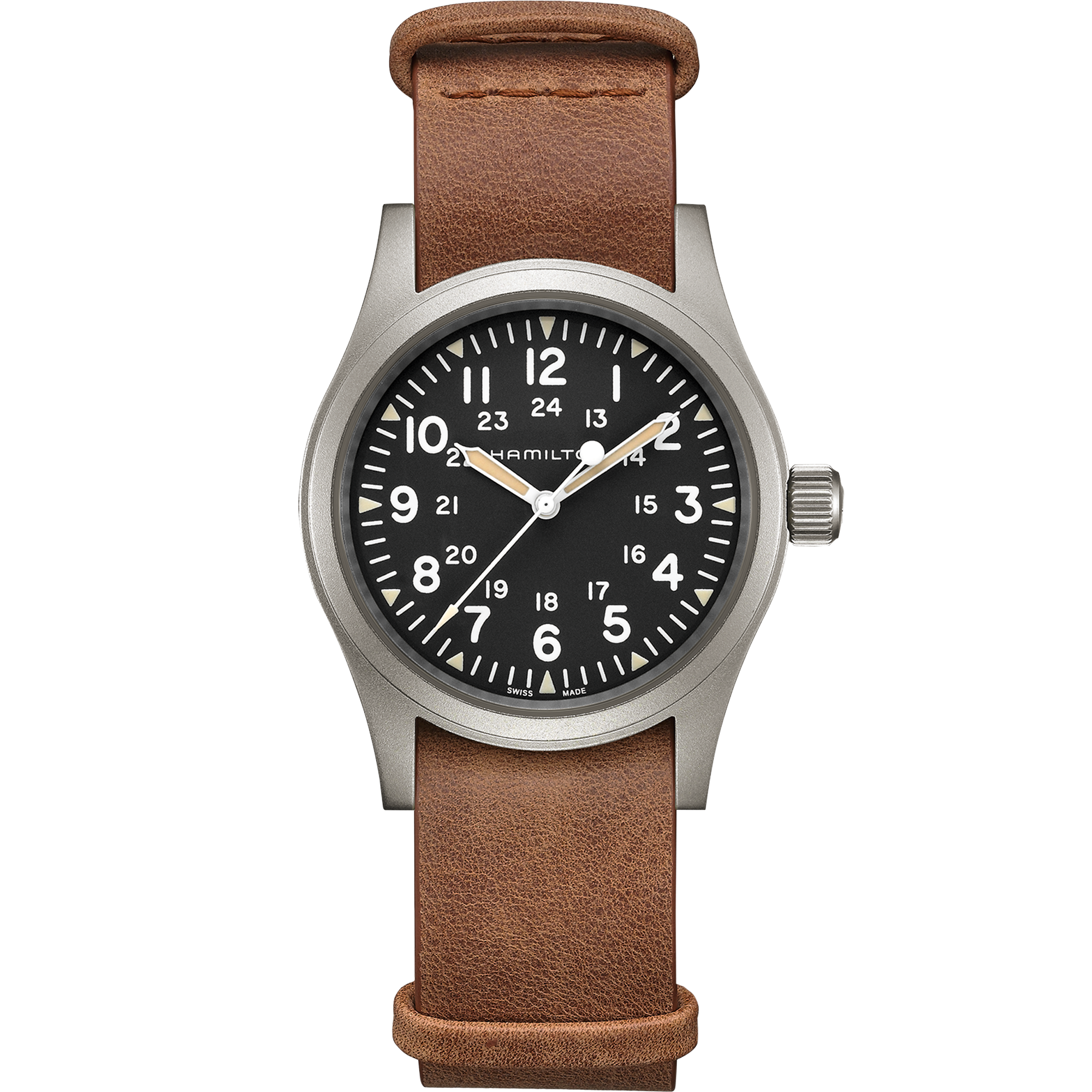 HAMILTON Khaki Field 本体 レザー Khaki Field Mechanical – Safa Jewelers
