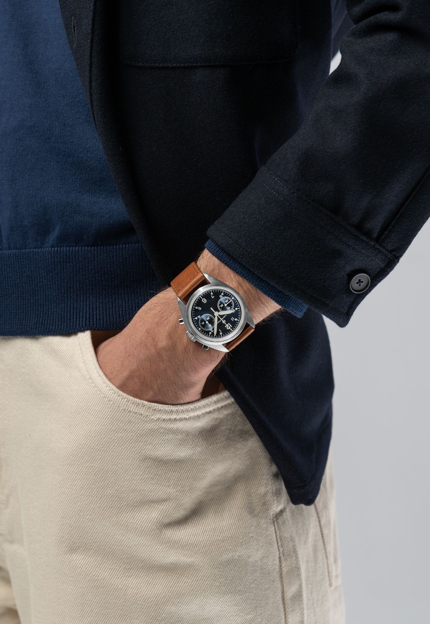 Hamilton Khaki Aviation Pilot Pioneer Mechanical Chrono H76409540