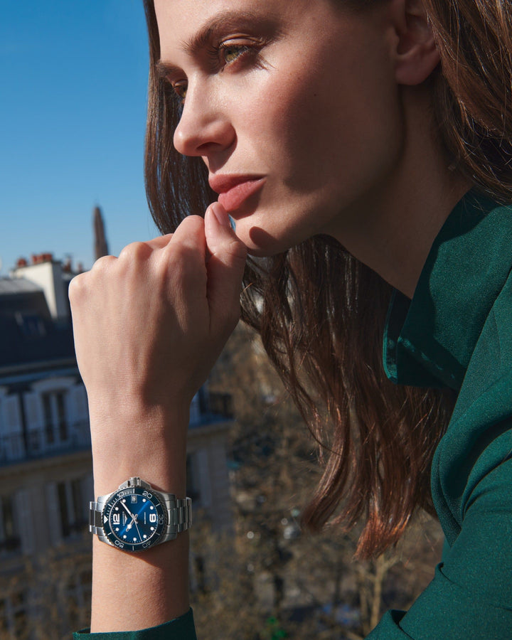 Hydroconquest Quartz Watch, Ø 32.00 Mm, Stainless Steel And Ceramic Bezel.