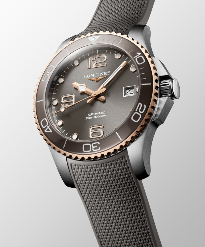 Hydroconquest Automatic Watch, Ø 39.00 Mm, Stainless Steel And Ceramic Bezel.