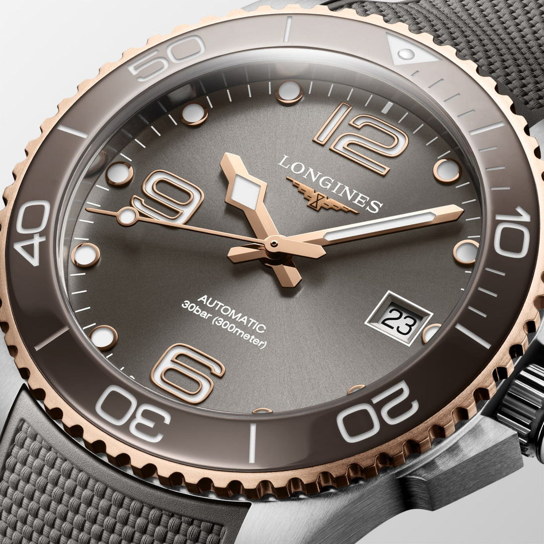 Hydroconquest Automatic Watch, Ø 39.00 Mm, Stainless Steel And Ceramic Bezel.