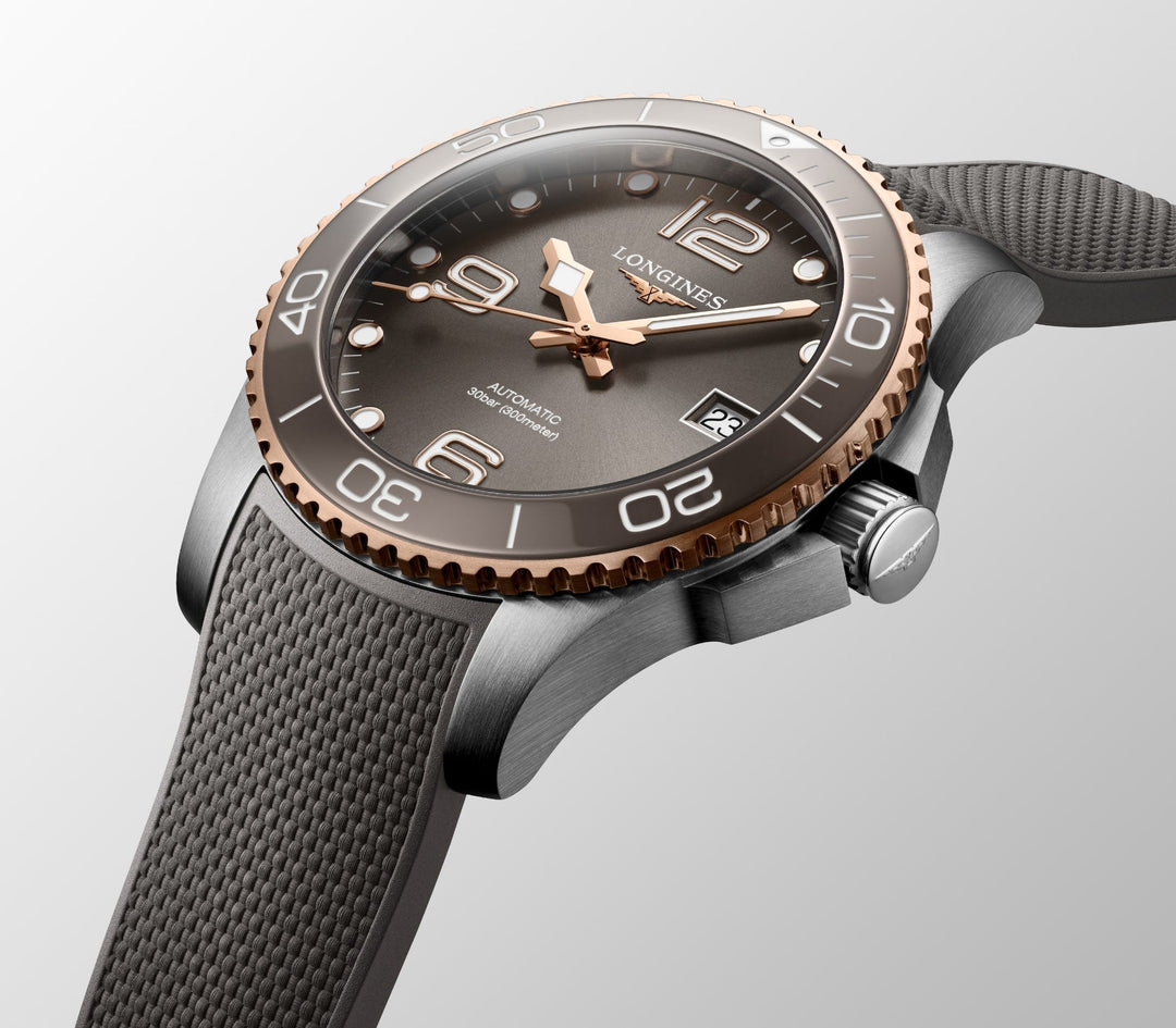 Hydroconquest Automatic Watch, Ø 39.00 Mm, Stainless Steel And Ceramic Bezel.