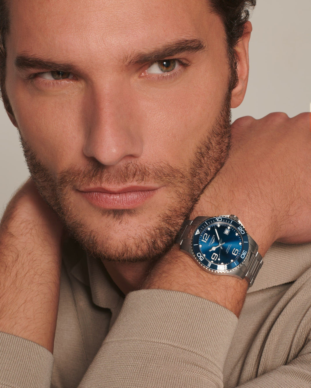 Hydroconquest Automatic Watch, Ø 39.00 Mm, Stainless Steel And Ceramic Bezel.