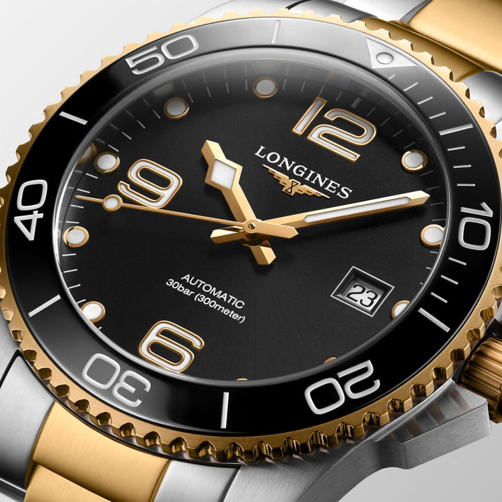 Hydroconquest Automatic Watch, Ø 41.00 Mm, Stainless Steel And Ceramic Bezel.