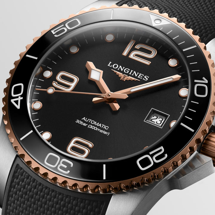 Hydroconquest Automatic Watch, Ø 41.00 Mm, Stainless Steel And Ceramic Bezel.